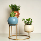 Tabletop 3 Tier Modern Style Planter Set, Indoor Outdoor Home Item for Garden Plants Flower, Balcony, Patio, Living Room, Garden, Bedroom Décor (Pack of 1)