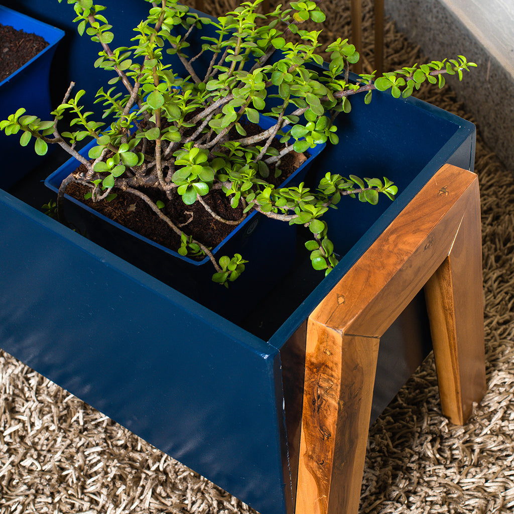 WPC Wood Garden Flower Planter Succulent Pot Rectangle Heavy Duty Highly Durable Plant Container Gamla for Indoor Home Décor & Outdoor Balcony Garden