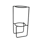 Table Top Metal Stand with Planter for Flowers & Indoor Plants | Small Metal Pots for Livingroom, Balcony & Home Decoration