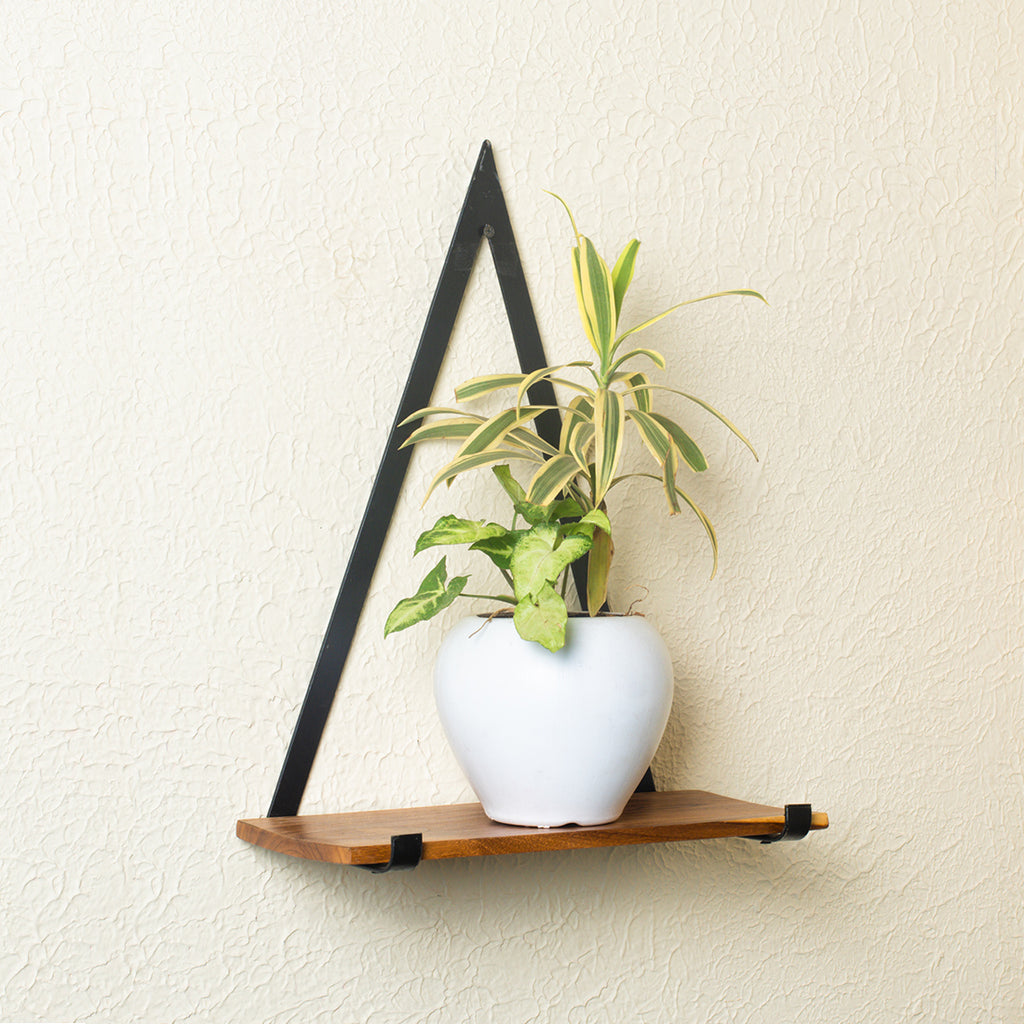 Wooden Stylish Triangle Frame Wall Shelves for Living Room, Bedroom, Garden, Balcony to Decoration Your Home Wall.