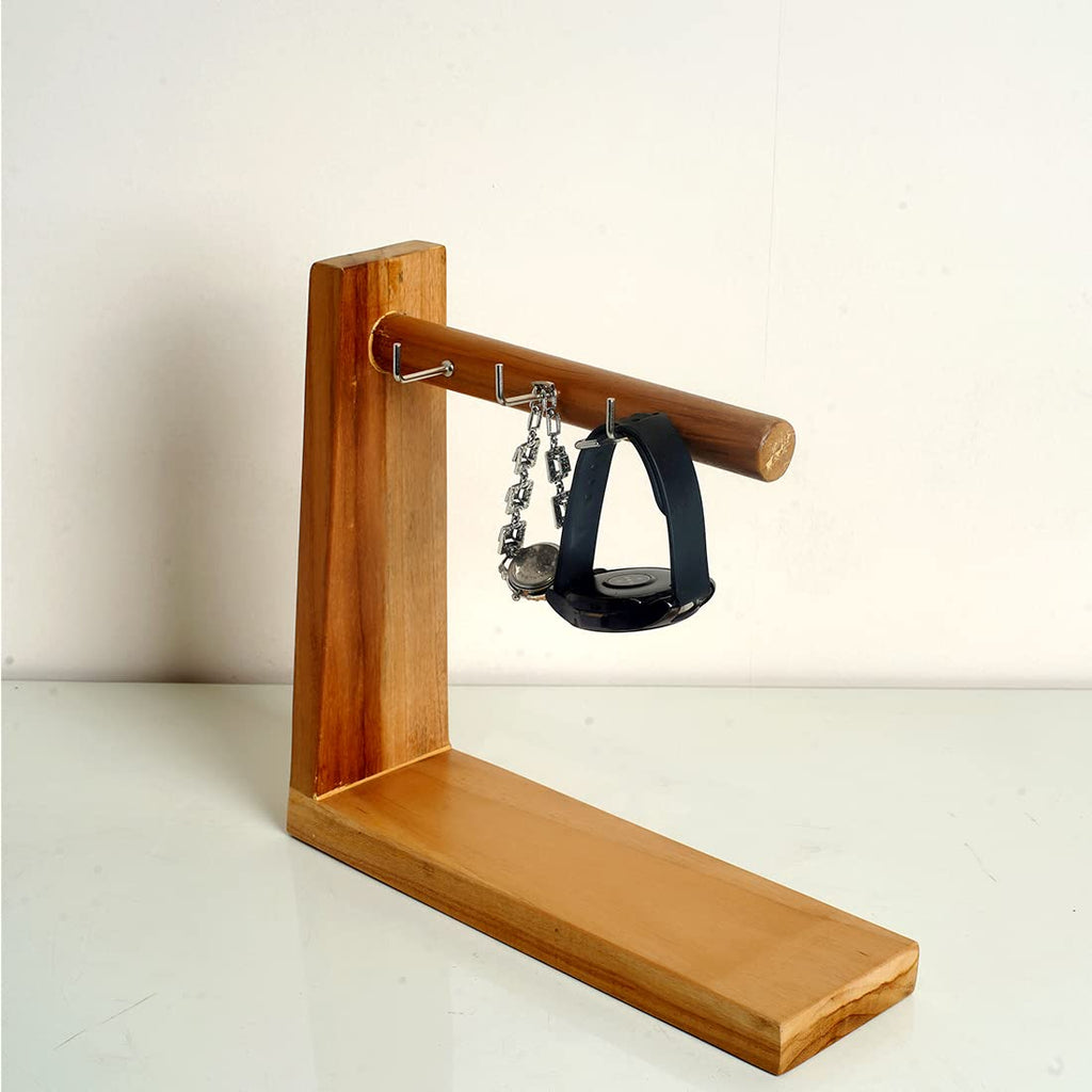 Wooden Key Holder Coffee Cup Storage Rack Door Porch Kitchen Hook Storage Rack Desktop Ornaments