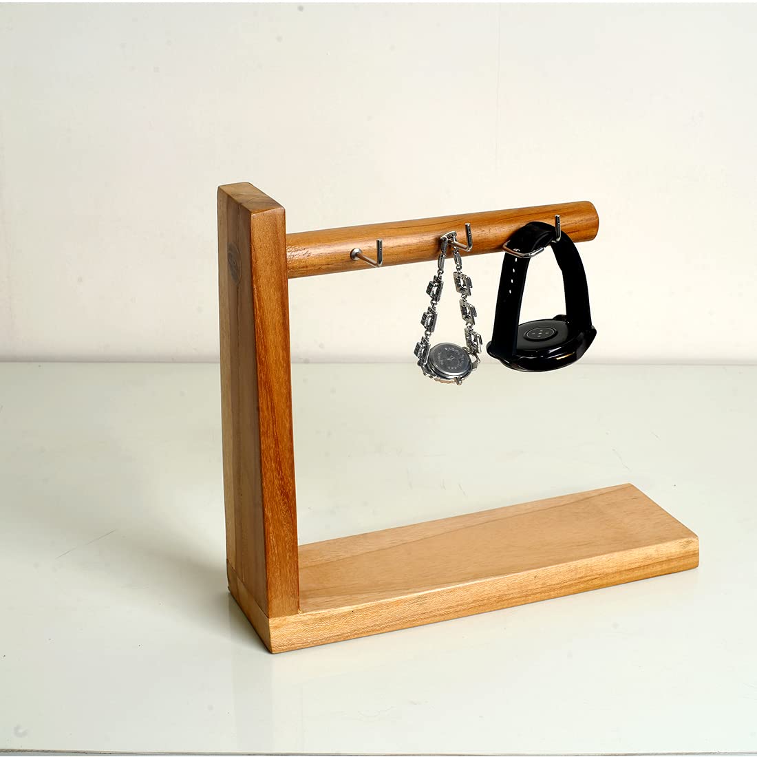 Wooden Key Holder Coffee Cup Storage Rack Door Porch Kitchen Hook Storage Rack Desktop Ornaments