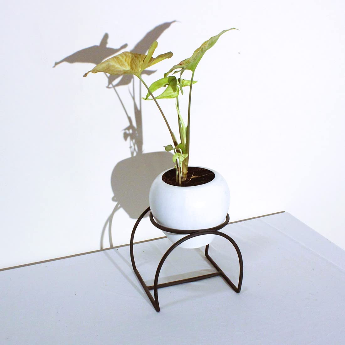 Modern Small Iron Plant Stand Without Planter, Corner Plant Stand, Kitchen Dining Table Pot Stand for Living Room Decor Home Decor Balcony Outdoor