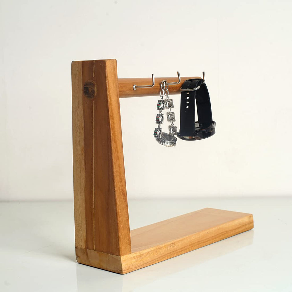 Wooden Key Holder Coffee Cup Storage Rack Door Porch Kitchen Hook Storage Rack Desktop Ornaments