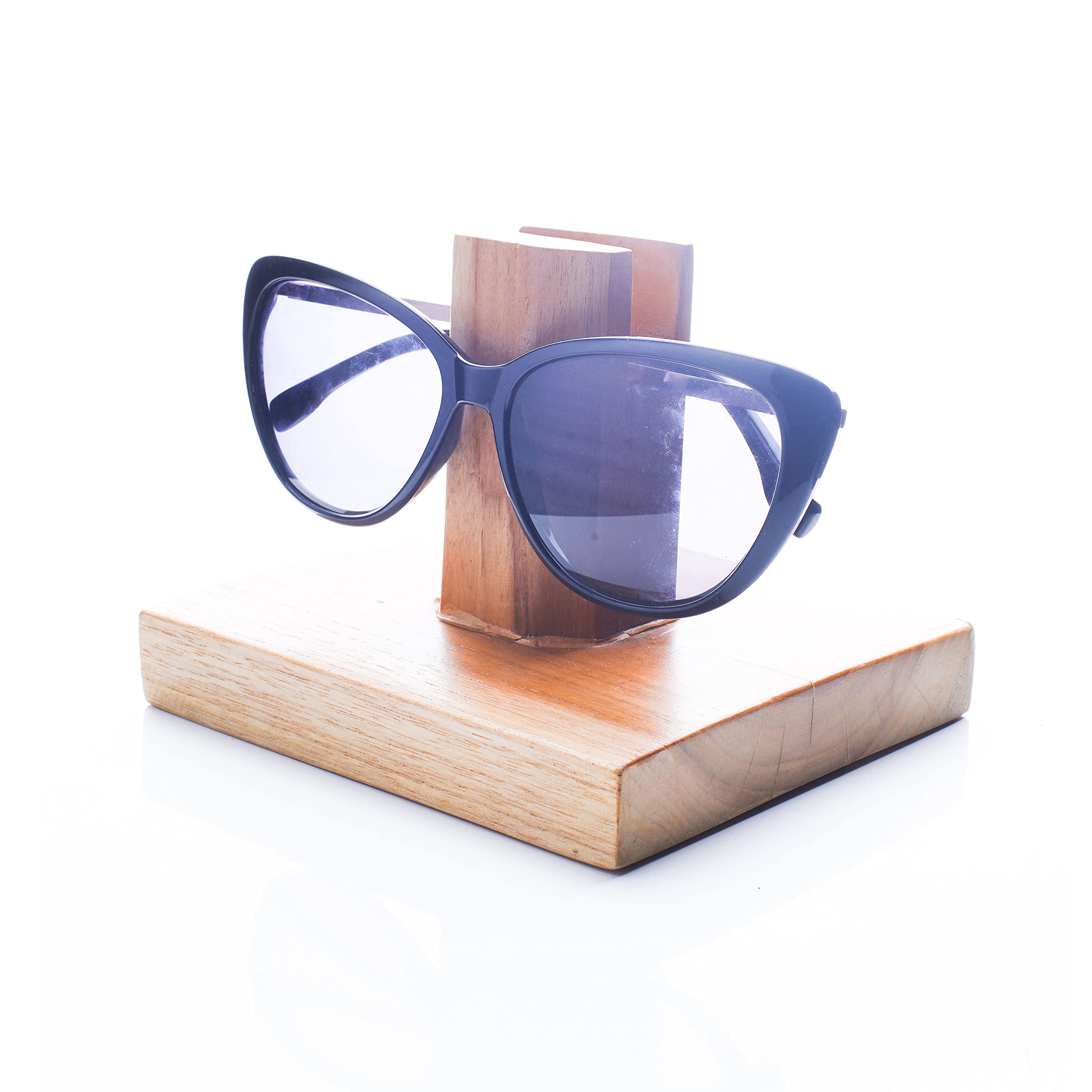 Wooden Spectacle Holder Eyeglass Sunglasses Stand Spectacle Organizer Chasma Stand for Home Office Table