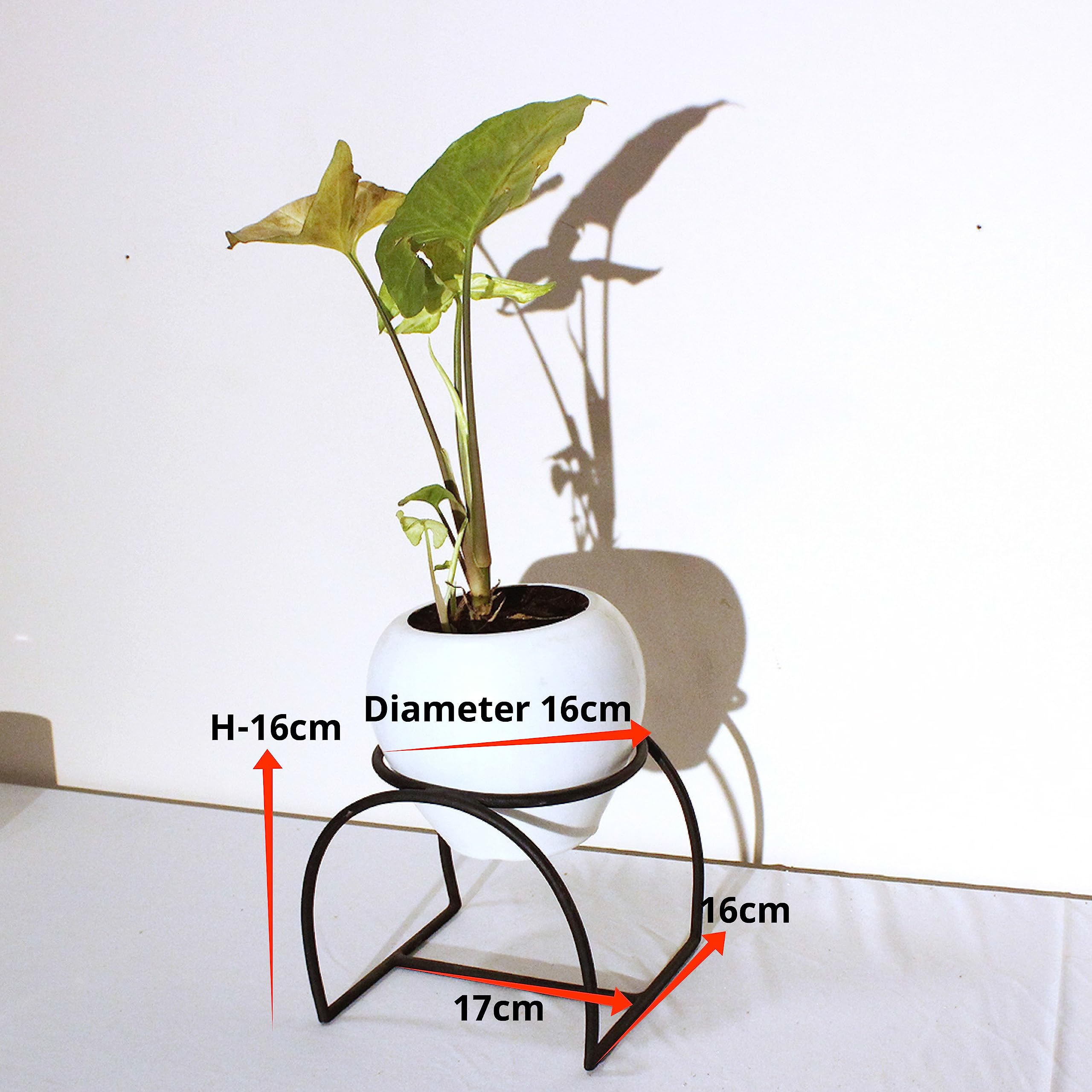 Modern Small Iron Plant Stand Without Planter, Corner Plant Stand, Kitchen Dining Table Pot Stand for Living Room Decor Home Decor Balcony Outdoor