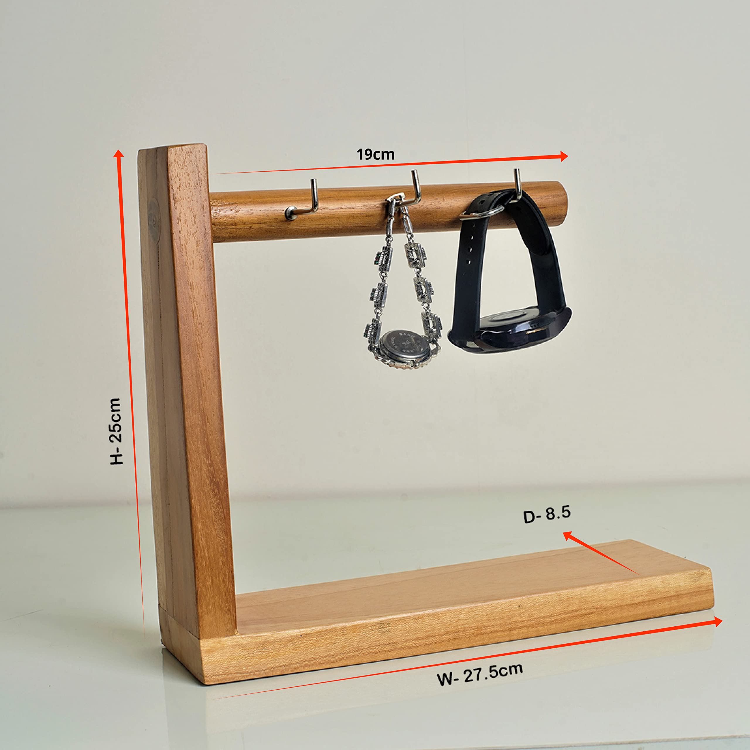 Wooden Key Holder Coffee Cup Storage Rack Door Porch Kitchen Hook Storage Rack Desktop Ornaments