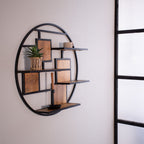 Wall Mounted Round Floating Wall Shelf with 4 Tier