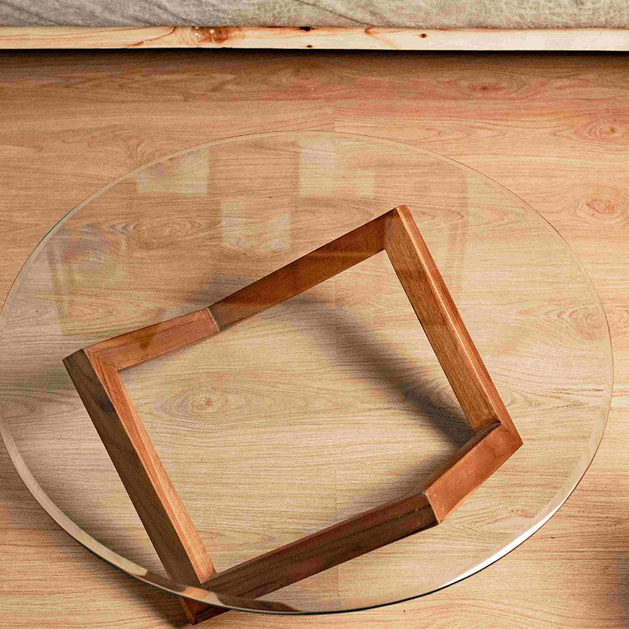 Solid Wood Low Rhombus Coffee Table