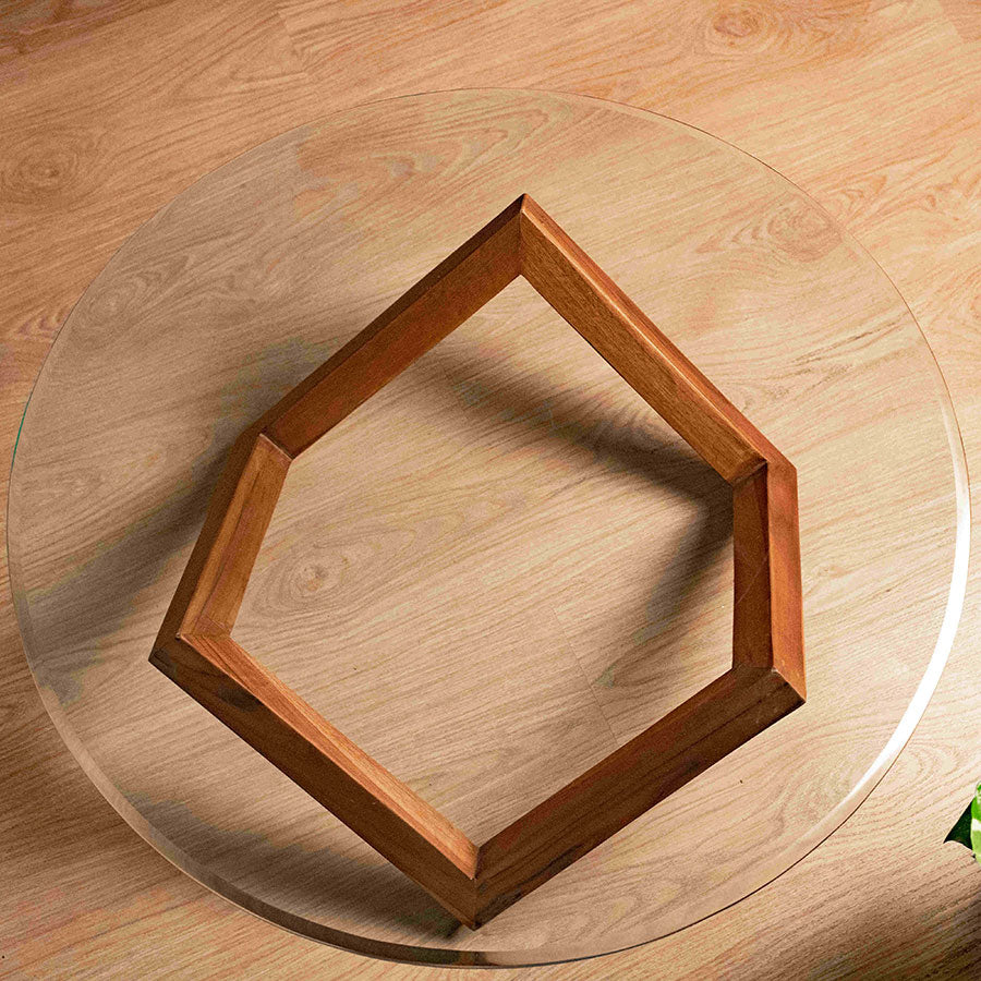 Solid Wood Low Rhombus Coffee Table