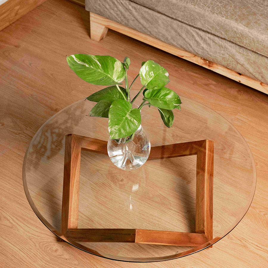 Solid Wood Low Rhombus Coffee Table