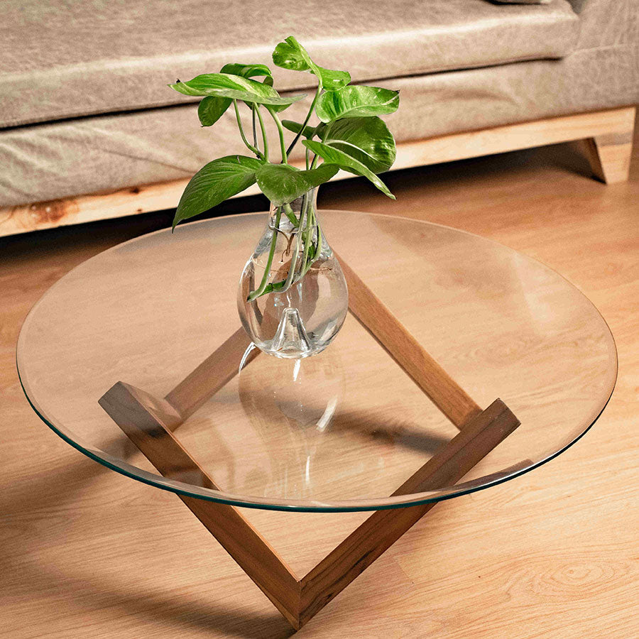 Solid Wood Low Rhombus Coffee Table