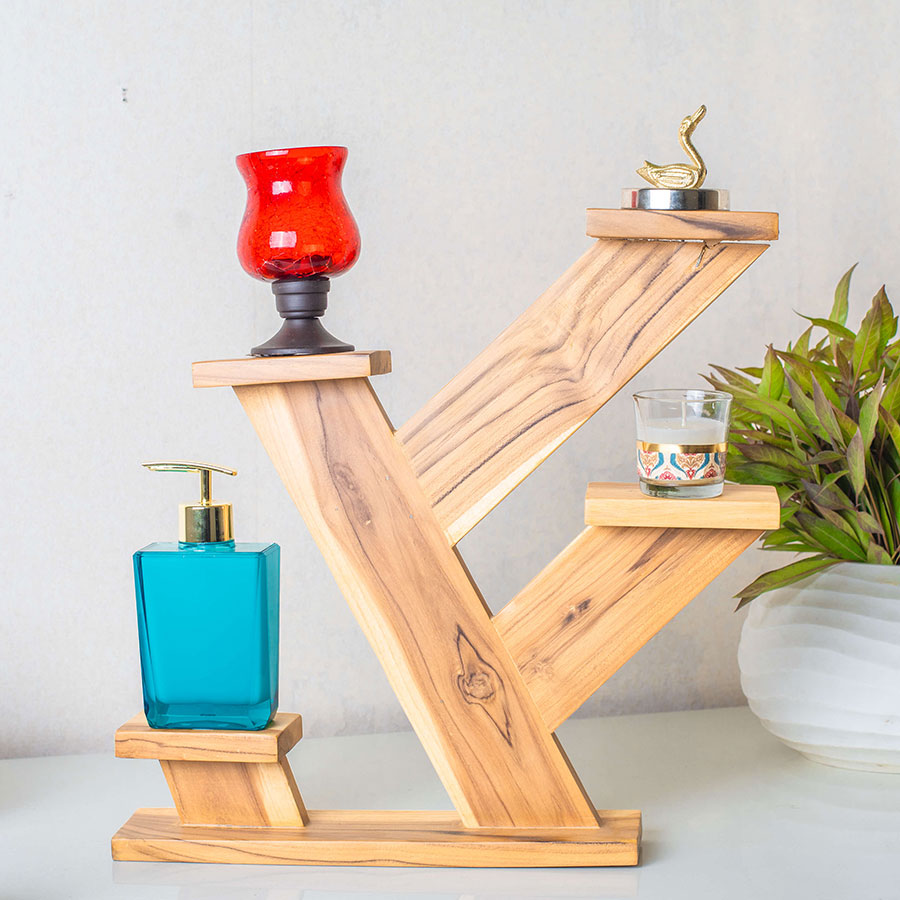 Angled Tabletop Plant Stand ( Closeup )
